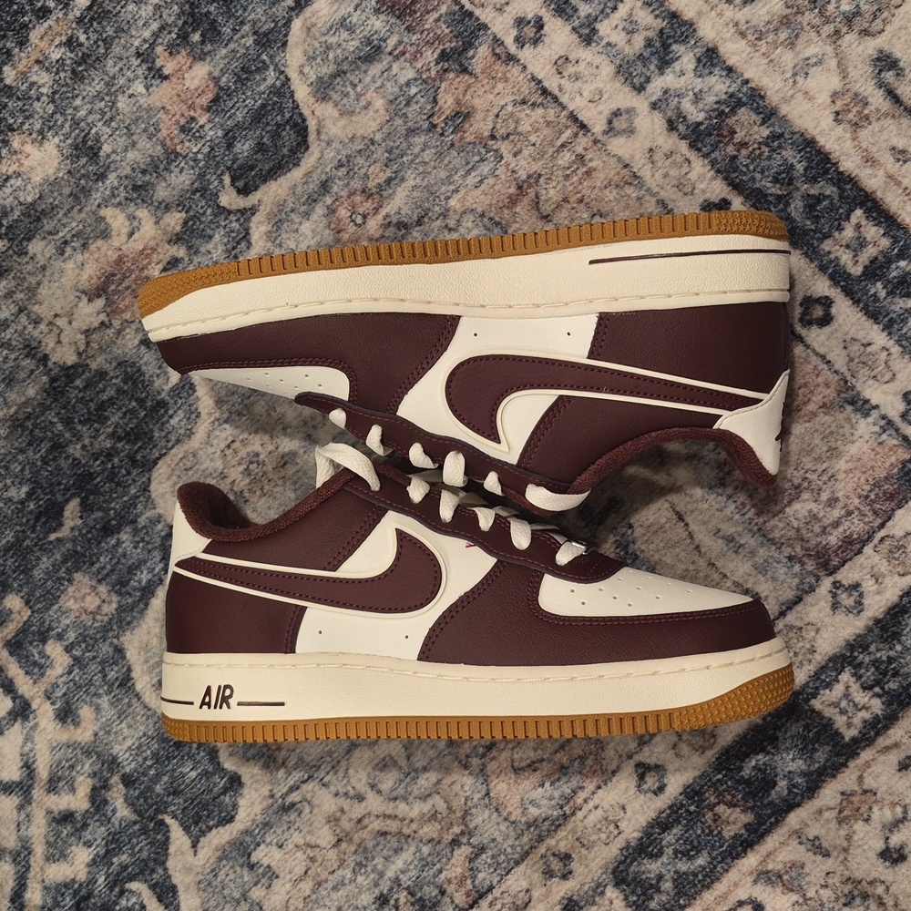 Nike Air Force 1 LV8 (GS) Sail/Night Maroon, 5.5/6 Youth, 7/7.5 Women's - Picture 5 of 16